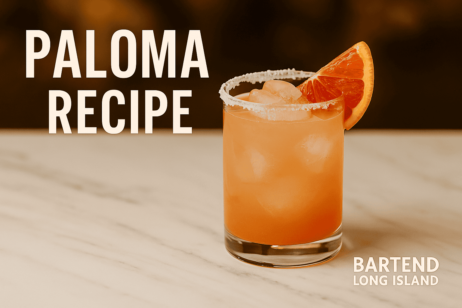 Paloma cocktail with fresh grapefruit slice
