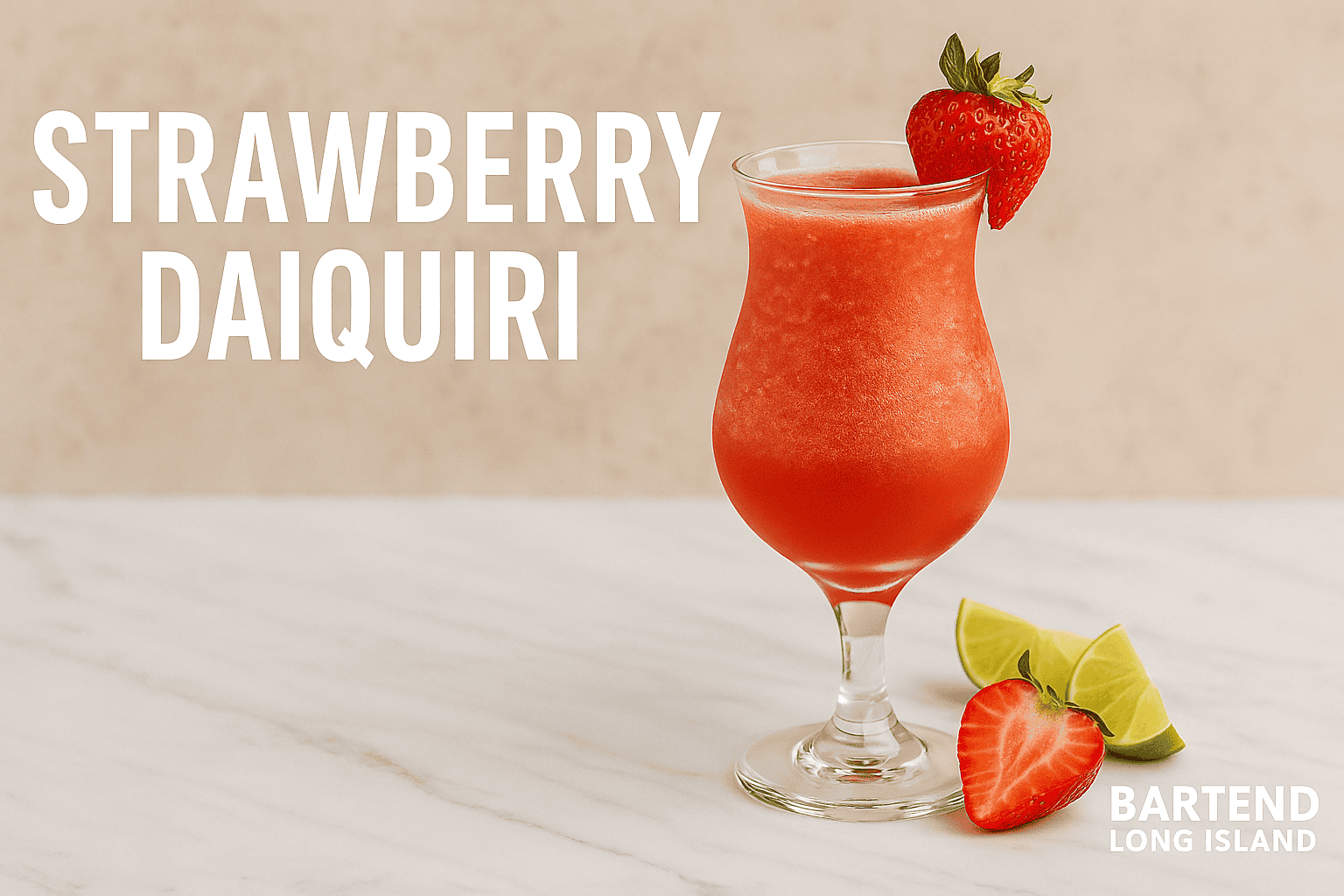 Frozen Strawberry Daiquiri cocktail served chilled