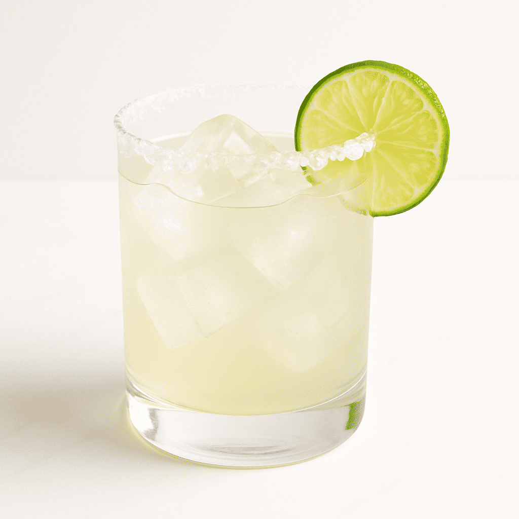 Classic Margarita on the rocks with salt rim