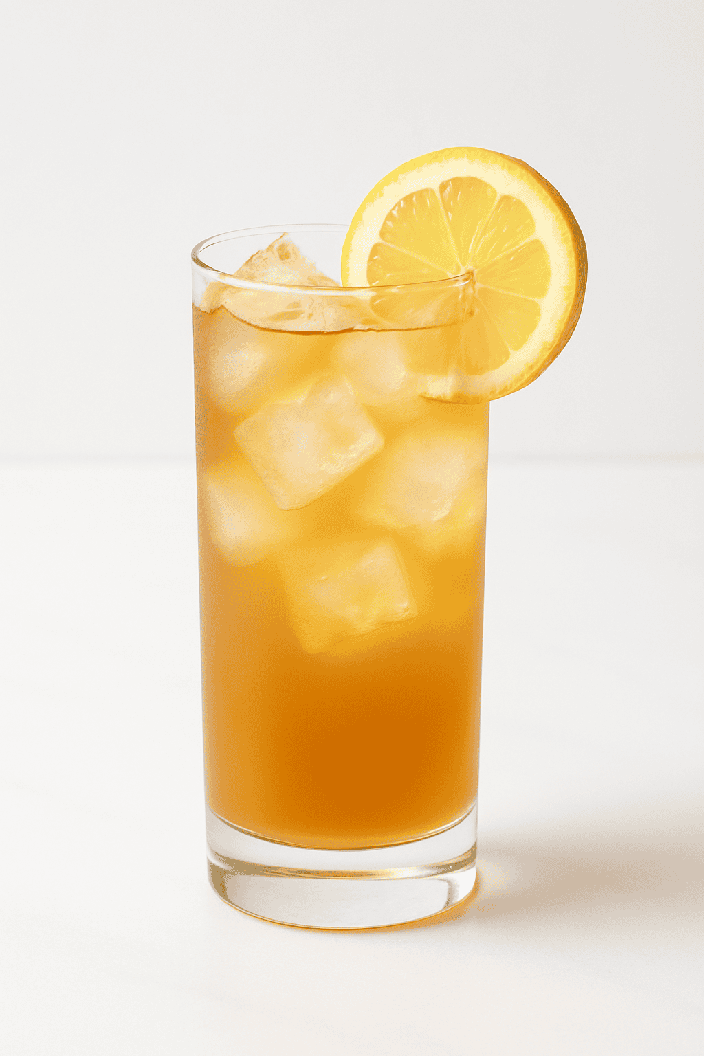 Mulligan Mixer cocktail in a Collins glass with lemon wheel