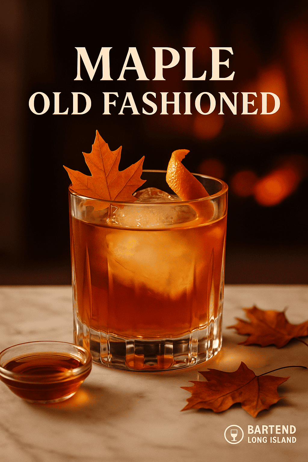 Old fashioned bourbon cocktail