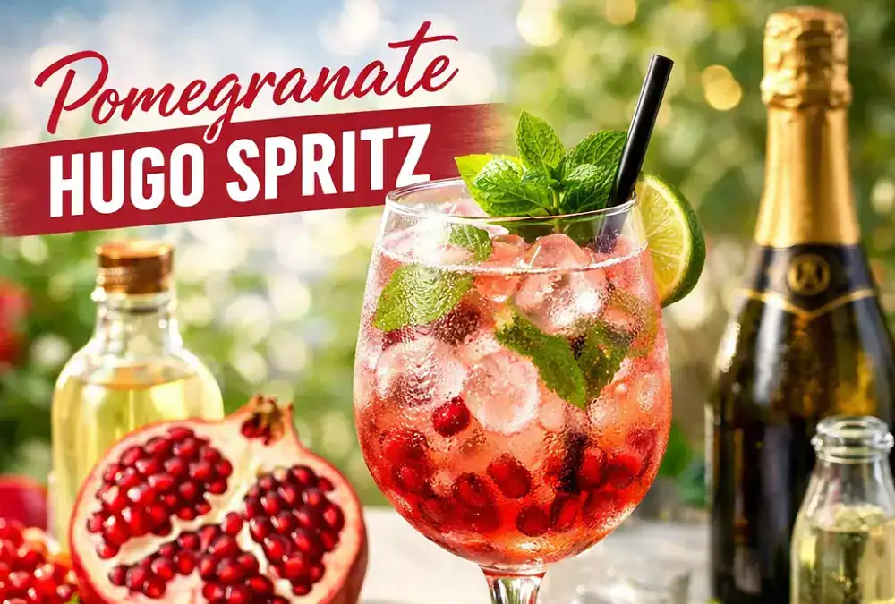 Pomegranate Hugo Spritz Recipe