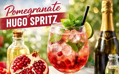 Pomegranate Hugo Spritz Recipe