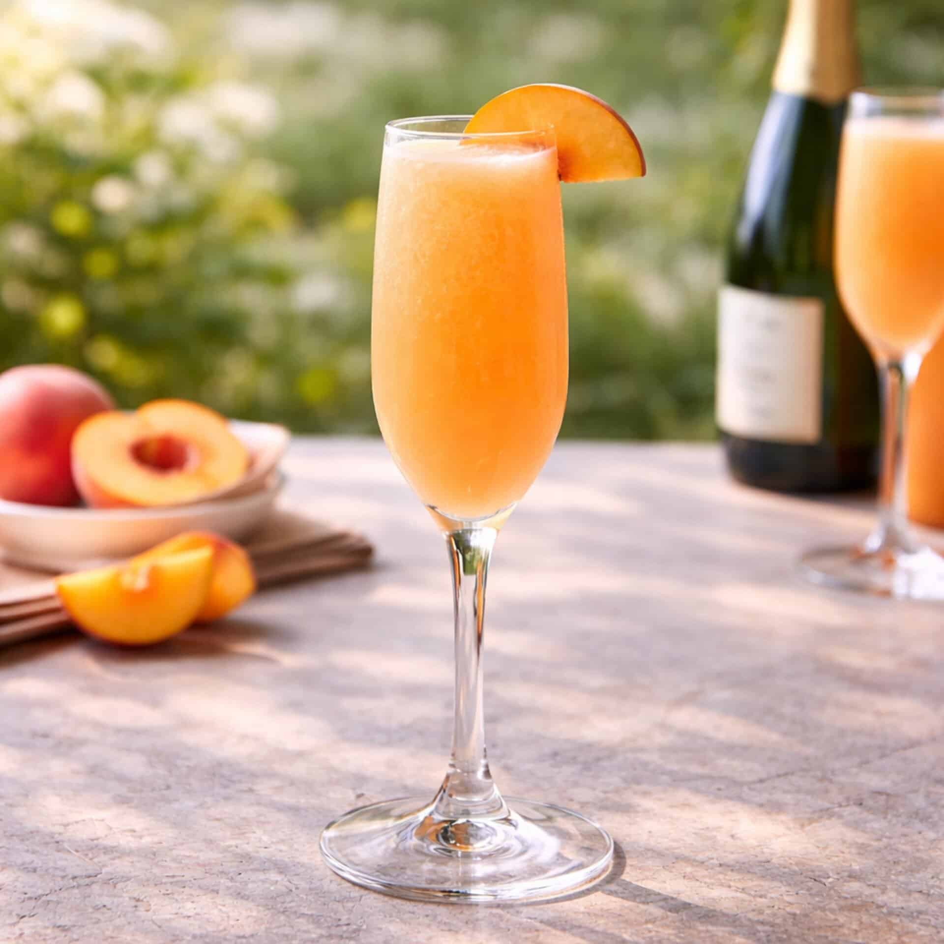 Bellini peach brunch cocktail