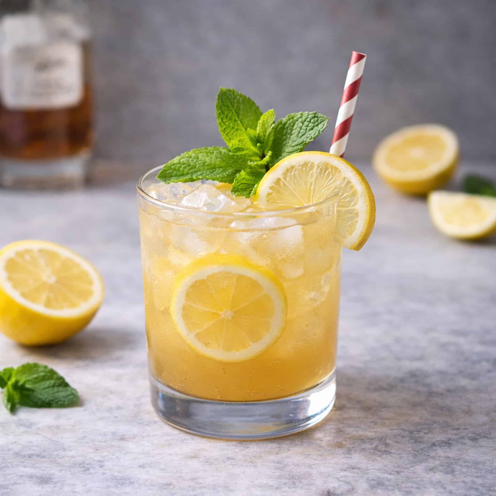 Bourbon lemonade refreshing spring cocktail