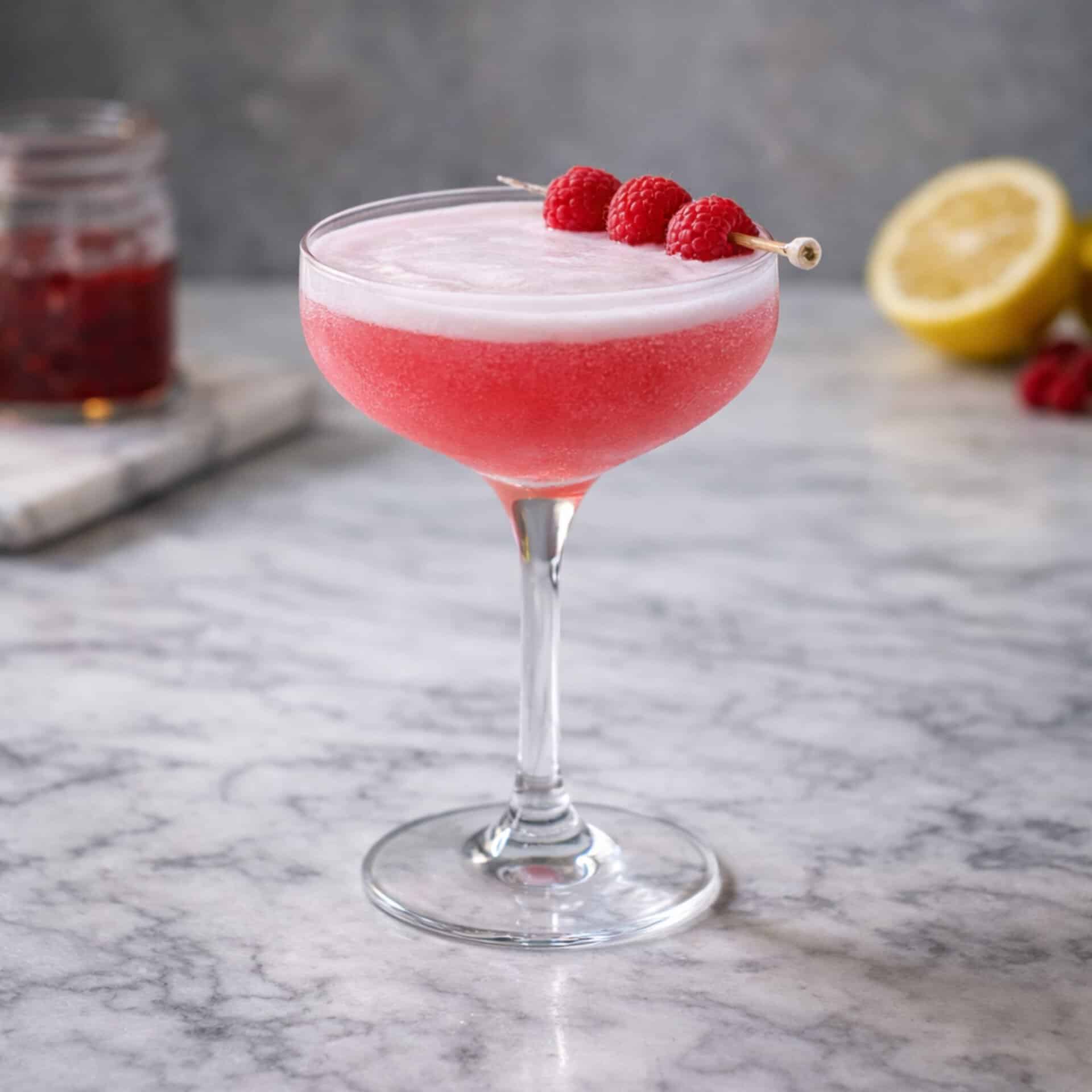 Clover club raspberry gin spring cocktail