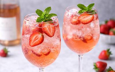 Strawberry Rose Spritz