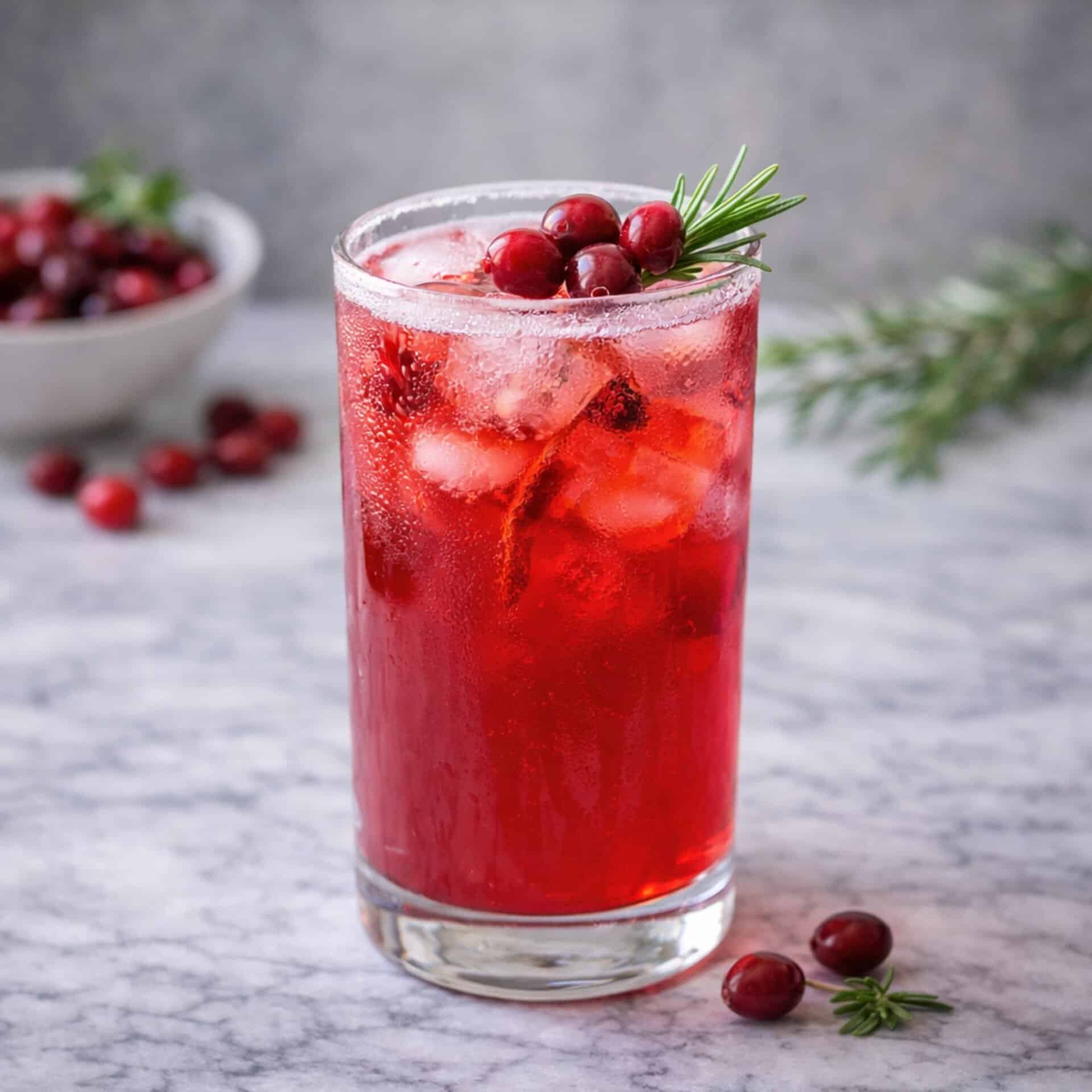 Vodka cranberry spritz light spring cocktail