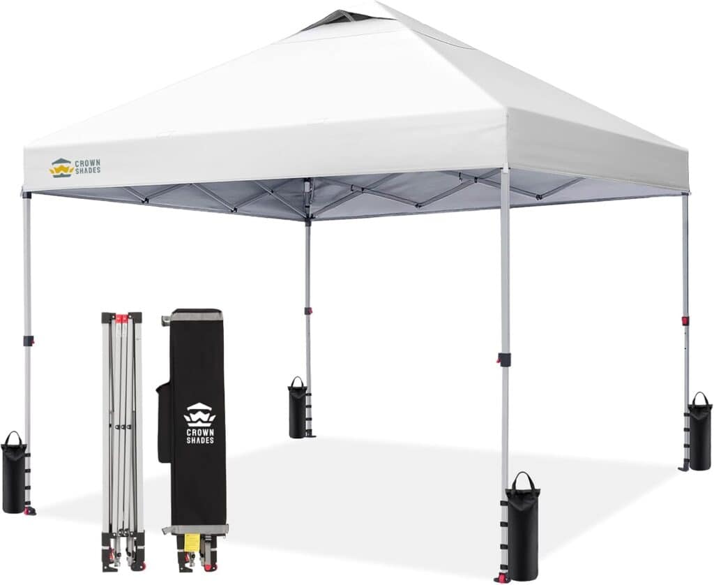 White 10 x 10 pop-up canopy tent for outdoor parties and event setup