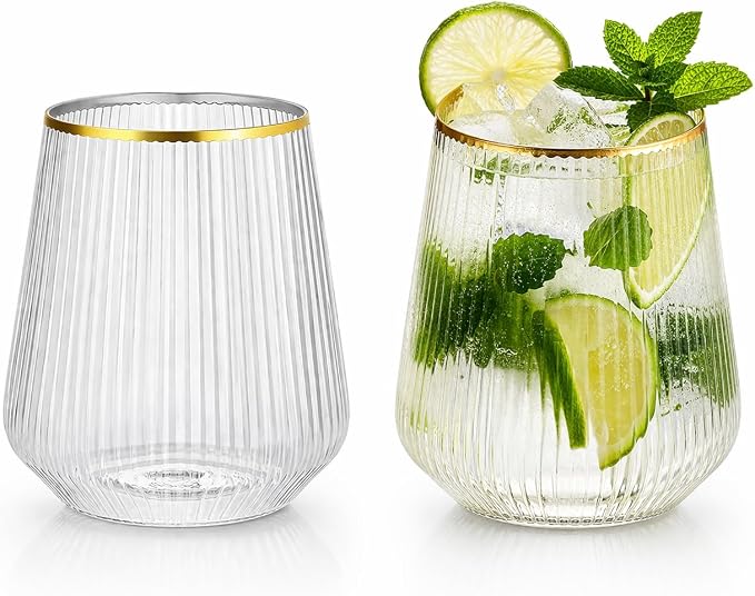Premium ribbed disposable drinkware for upscale private events